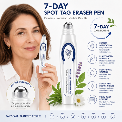 𝟕-𝐃𝒂𝘆 𝐒𝗸𝐢𝐧 𝐓𝒂𝗴 & 𝐒𝐩𝙤𝐭 𝐄𝐫𝒂𝐬𝙚𝐫 Painless & Scar-Free Advanced Imperfection Removal Rollerball Pen